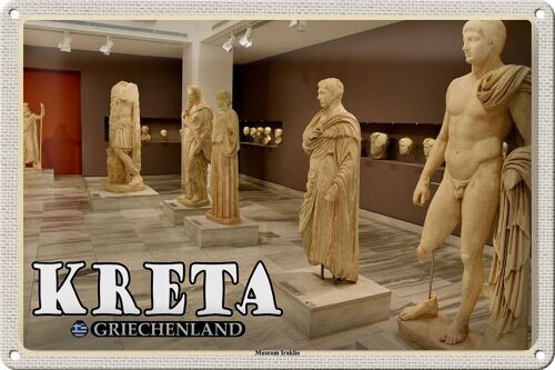 Blechschild Reise 30x20cm Kreta Griechenland Museum Iraklio