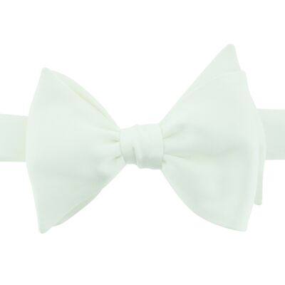 White silk bow tie