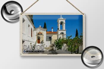 Panneau en étain voyage 30x20cm, Samos Grèce Monastère Panagia 2