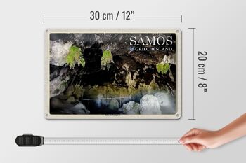 Signe en étain voyage 30x20cm, Samos, grèce, grotte de Pythagore 4