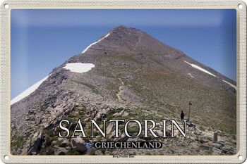 Signe en étain voyage 30x20cm, Santorin, grèce, montagne Profitis Ilias 1