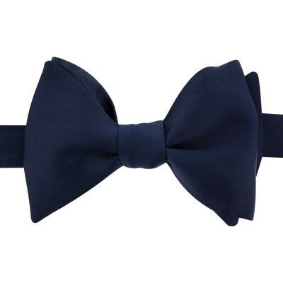 Navy blue silk bow tie / CLASSIC shape