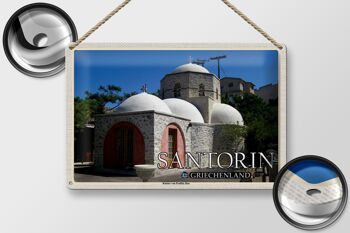 Signe en étain voyage 30x20cm, Santorin, grèce, monastère Profitis 2