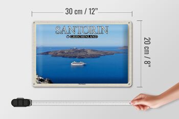 Signe en étain voyage 30x20cm, Santorin, grèce, île Palea Kameni 4