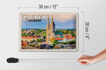 Panneau de voyage en étain, 30x20cm, cathédrale de Zagreb, croatie, église épiscopale 4