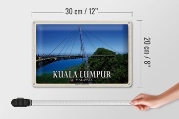 Panneau en étain voyage 30x20cm, Kuala Lumpur, malaisie, Langindkavi 4