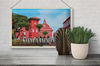 Panneau de voyage en étain, 30x20cm, Kuala Lumpur, malaisie, Malacca, église de la ville 3