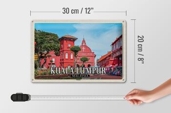 Panneau de voyage en étain, 30x20cm, Kuala Lumpur, malaisie, Malacca, église de la ville 4