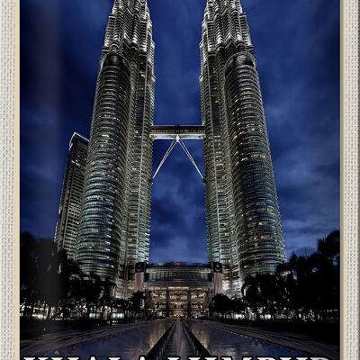 Blechschild Reise 20x30cm Kuala Lumpur Malaysia Petronas