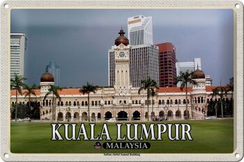 Panneau de voyage en étain, 30x20cm, bâtiment Sultan Abdul de Kuala Lumpur 1