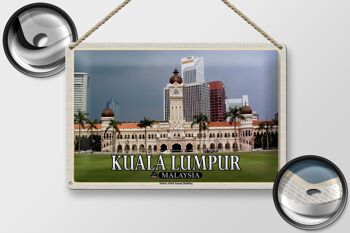 Panneau de voyage en étain, 30x20cm, bâtiment Sultan Abdul de Kuala Lumpur 2