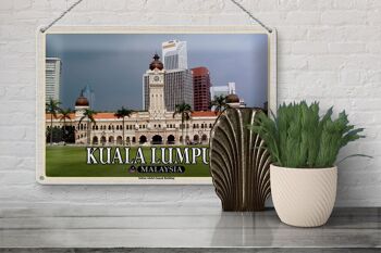 Panneau de voyage en étain, 30x20cm, bâtiment Sultan Abdul de Kuala Lumpur 3
