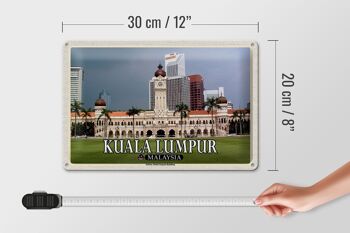 Panneau de voyage en étain, 30x20cm, bâtiment Sultan Abdul de Kuala Lumpur 4