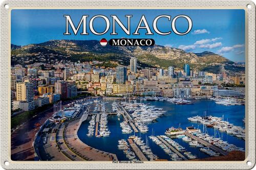 Blechschild Reise 30x20cm Monaco Port Hercule de Monaco