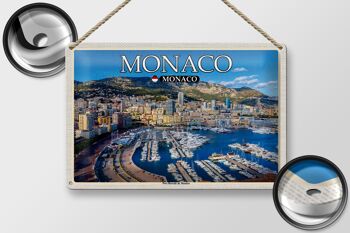 Plaque métal Voyage 30x20cm Monaco Port Hercule de Monaco 2