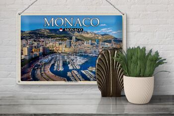 Plaque métal Voyage 30x20cm Monaco Port Hercule de Monaco 3