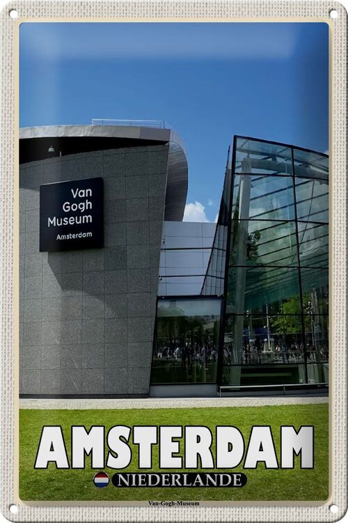 Blechschild Reise 20x30cm Amsterdam Niederlande Van-Gogh-Museum