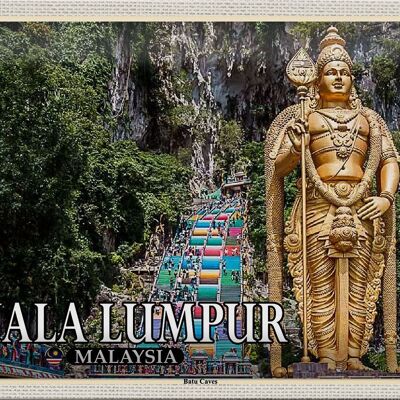 Cartel de chapa de viaje 30x20cm Kuala Lumpur Malasia Cuevas de Batu