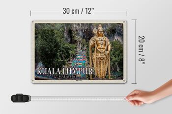 Panneau de voyage en étain, 30x20cm, Kuala Lumpur, malaisie, grottes de Batu 4