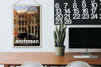 Panneau de voyage en étain, 20x30cm, Amsterdam, pays-bas, maison d'anne Frank 3