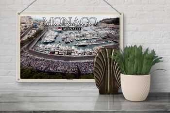 Plaque en tôle voyage 30x20cm Course Grand Prix de Monaco 3