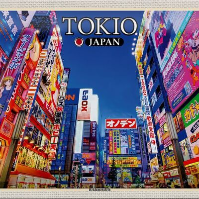 Targa in metallo da viaggio 30x20 cm Cartelloni pubblicitari Tokyo Giappone
