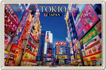Panneau en étain voyage 30x20cm, panneaux d'affichage Tokyo Japon 1