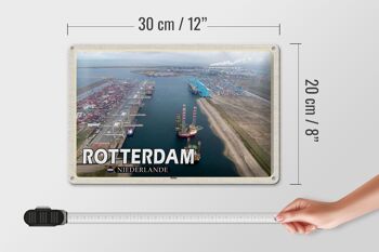 Panneau de voyage en étain, 30x20cm, navires du port de Rotterdam, pays-bas 4
