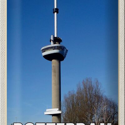 Cartel de chapa Viaje 20x30cm Róterdam Países Bajos Euromast TowerDeco