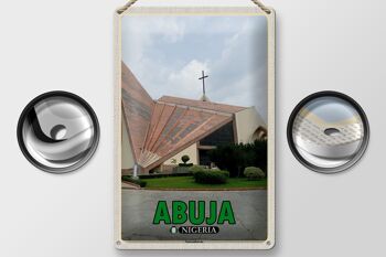 Panneau de voyage en étain, 20x30cm, église nationale d'abuja Nigeria 2