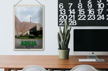 Panneau de voyage en étain, 20x30cm, église nationale d'abuja Nigeria 3