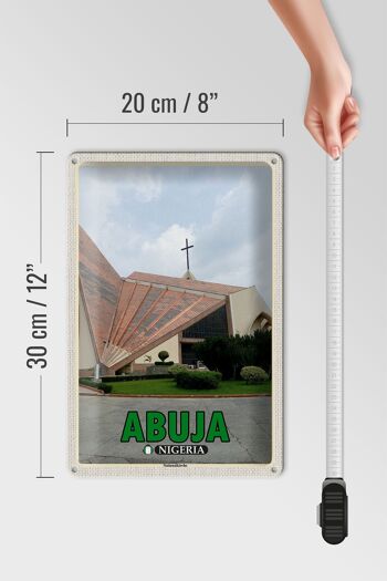 Panneau de voyage en étain, 20x30cm, église nationale d'abuja Nigeria 4