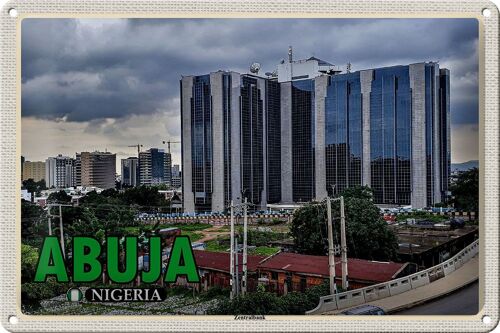 Blechschild Reise 30x20cm Abuja Nigeria Zentralbank
