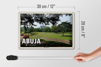 Panneau en étain voyage 30x20cm Abuja Nigeria Millenium Park 4