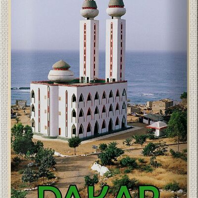 Cartel de chapa de viaje 20x30cm Gran Mezquita de Dakar Senegal