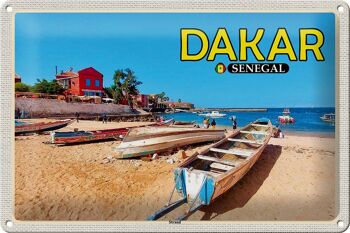 Signe en étain voyage 30x20cm, Dakar, sénégal, plage, vacances en mer 1