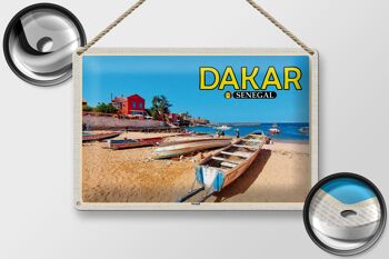 Signe en étain voyage 30x20cm, Dakar, sénégal, plage, vacances en mer 2