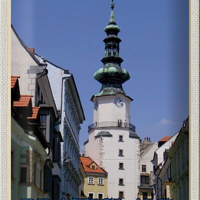 Cartel de chapa viaje 20x30cm Bratislava Eslovaquia Michaelertor