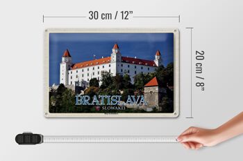 Panneau en étain voyage 30x20cm Bratislava Slovaquie Château de Bratislava 4
