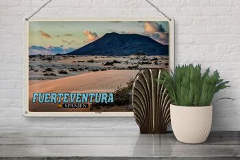 Panneau en étain voyage 30x20cm Fuerteventura Espagne El Jable dune mobile 3