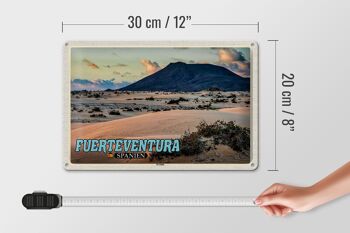 Panneau en étain voyage 30x20cm Fuerteventura Espagne El Jable dune mobile 4