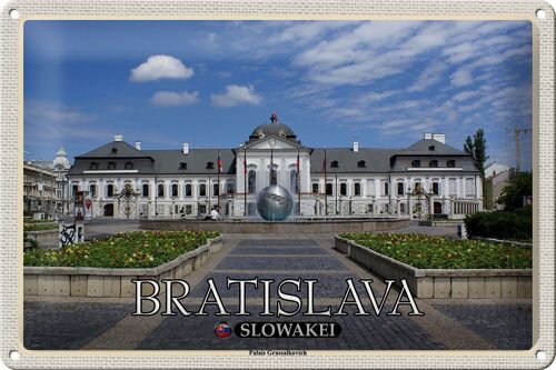 Blechschild Reise 30x20cm Bratislava Slowakei Palais Grassalkovich