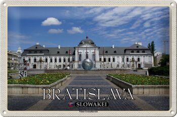 Plaque en étain voyage 30x20cm Bratislava Slovaquie Palais Grassalkovich 1