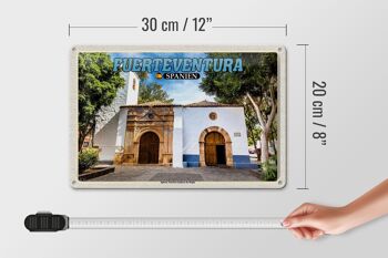 Plaque en tôle voyage 30x20cm Fuerteventura Espagne Iglesia Nuestra 4