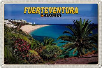 Signe en étain voyage 30x20cm Fuerteventura espagne Playa Jandia mer 1
