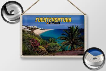 Signe en étain voyage 30x20cm Fuerteventura espagne Playa Jandia mer 2