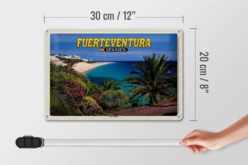 Signe en étain voyage 30x20cm Fuerteventura espagne Playa Jandia mer 4