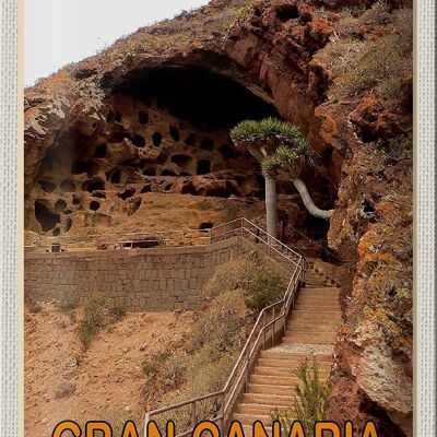 Cartel de chapa viaje 20x30cm Gran Canaria España Cenobio de Valerón