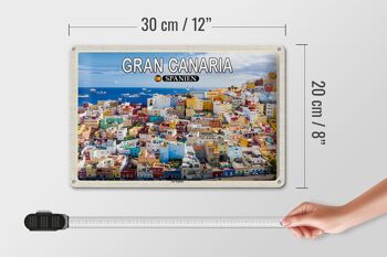 Panneau en étain voyage 30x20cm, Gran Canaria, espagne, ville de Las Palmas 4