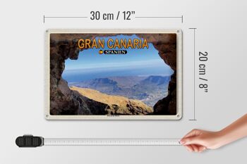 Panneau de voyage en étain, 30x20cm, Gran Canaria, espagne, montagne Pico de Nieves 4